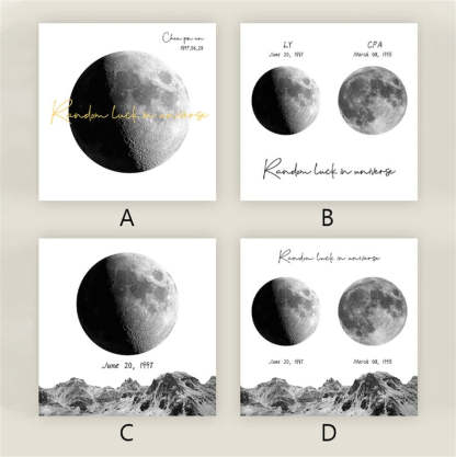 Customized Moon Night Light, Personalized Memorial Gift - The Night We Met Anniversary Gift - The Day You Were Born Gift, Baby Night Light-ilovevango