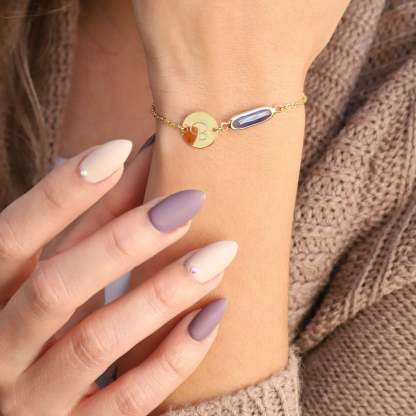Custom Birthstone Bracelet, Initial Bracelet, Unbiological Sister Bracelets Birthstone Jewelry Birthday Gift Friendship Bracelet for Women-ilovevango