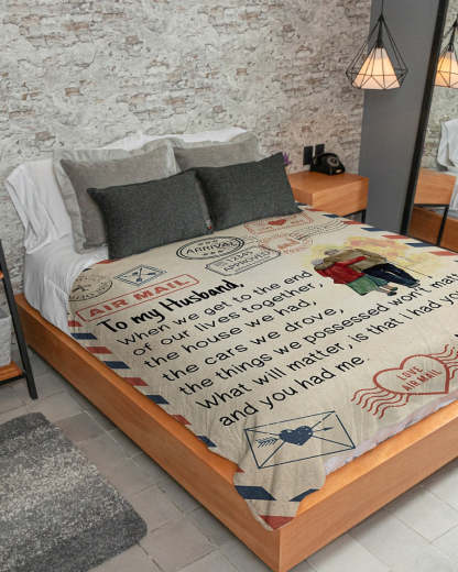 Personalized To My Husband Love Your Wife| Fleece Sherpa Woven Blankets| Gifts For Husband-ilovevango