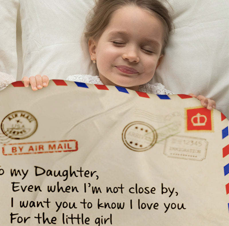 To My Wife Blanket, Personalized photo Blanket, Letter Blanket, Gift For Daughter, Birthday Gift Christmas Gift Love Mom-ilovevango