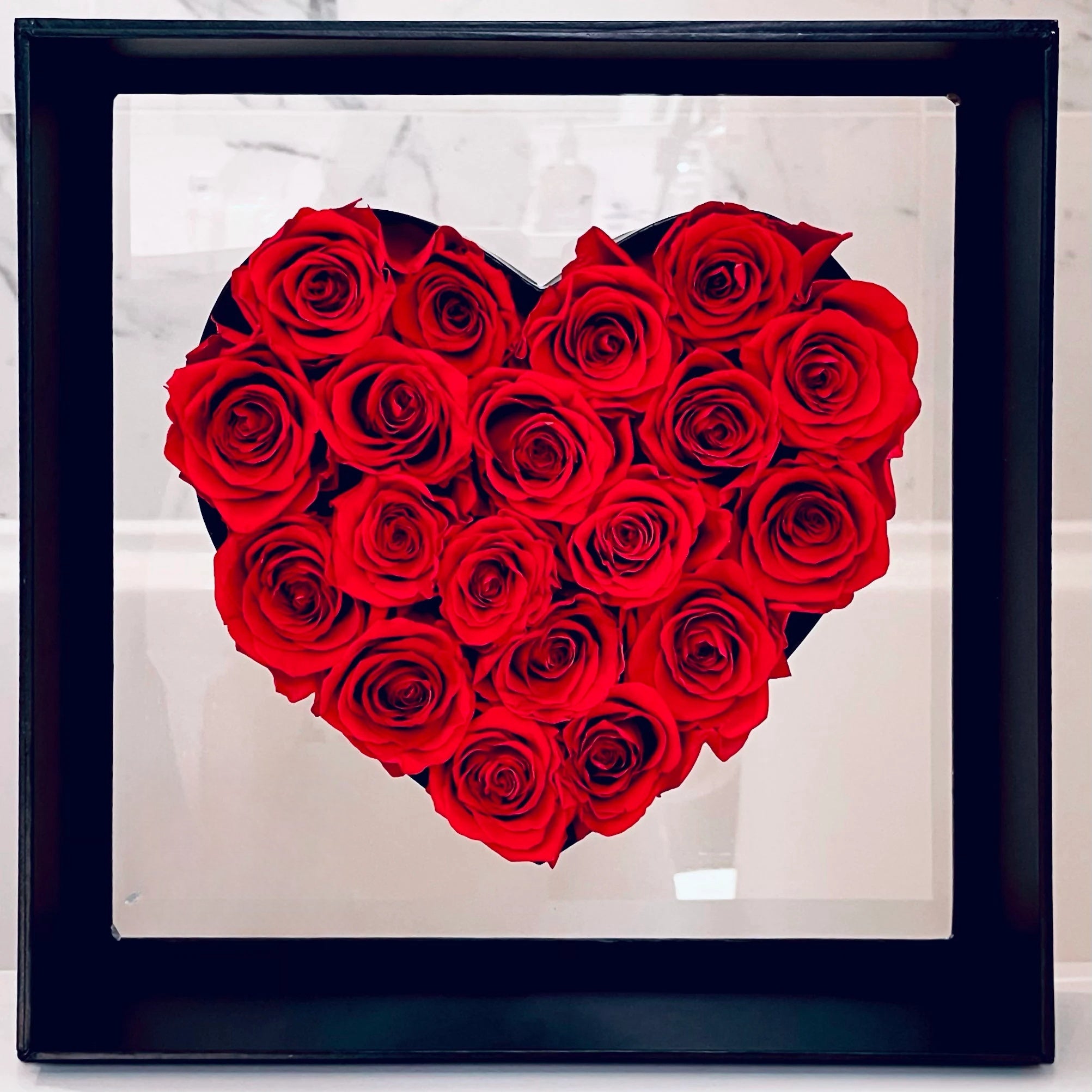 Preserved Rose Heart - Roses - Preserved Flowers - Heart Gift Box - Acrylic Rose Box - Forever Flower-ilovevango