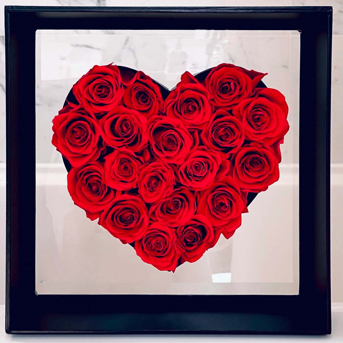 Preserved Rose Heart - Roses - Preserved Flowers - Heart Gift Box - Acrylic Rose Box - Forever Flower-ilovevango