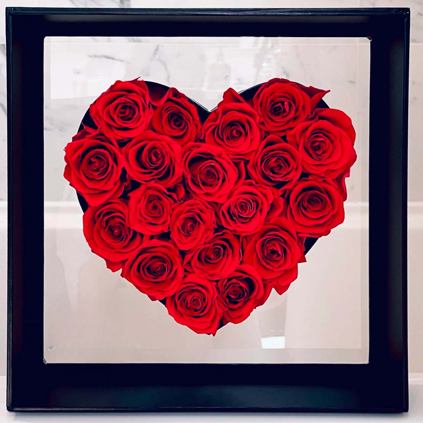 Preserved Rose Heart - Roses - Preserved Flowers - Heart Gift Box - Acrylic Rose Box - Forever Flower-ilovevango