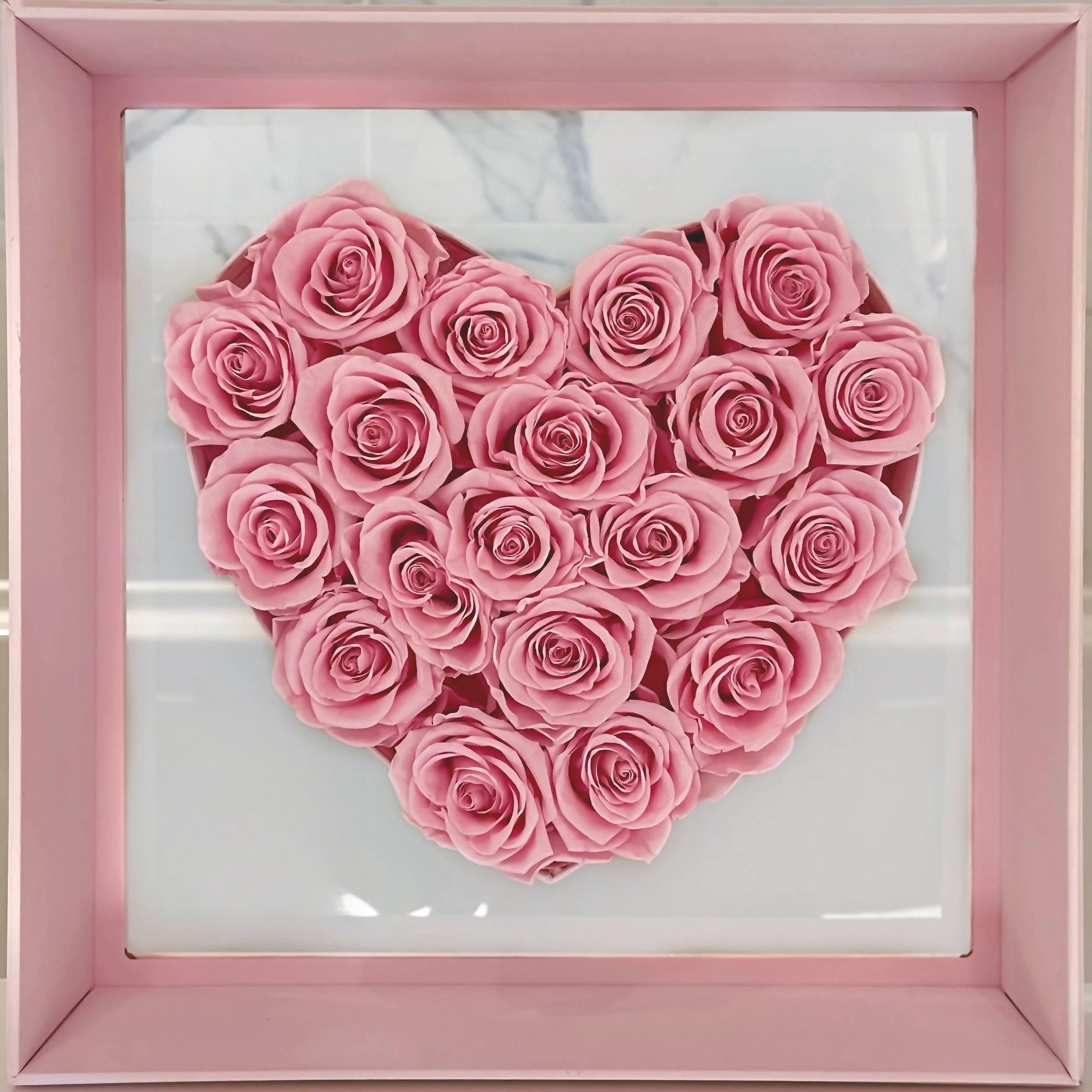 Preserved Rose Heart - Roses - Preserved Flowers - Heart Gift Box - Acrylic Rose Box - Forever Flower-ilovevango