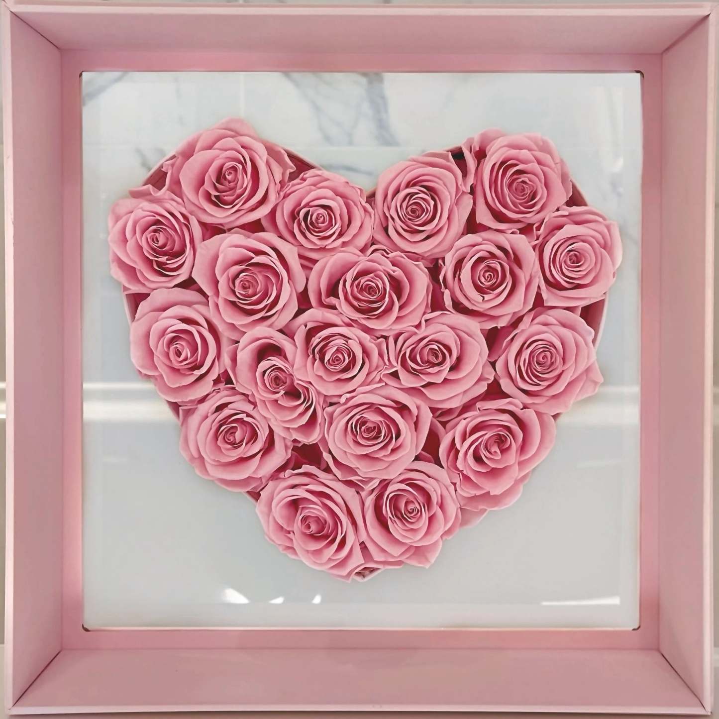 Preserved Rose Heart - Roses - Preserved Flowers - Heart Gift Box - Acrylic Rose Box - Forever Flower-ilovevango
