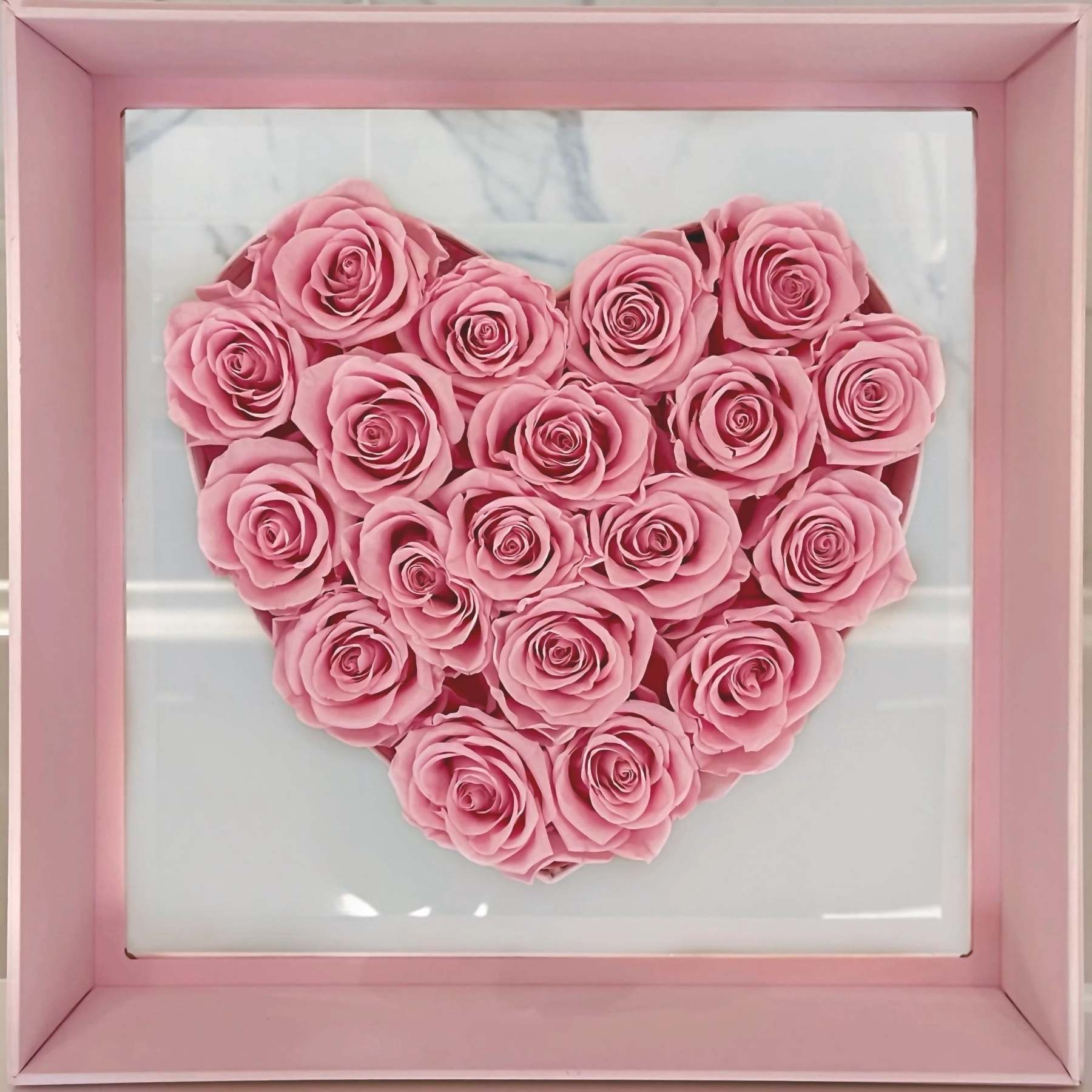 Preserved Rose Heart - Roses - Preserved Flowers - Heart Gift Box - Acrylic Rose Box - Forever Flower-ilovevango