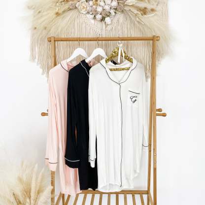 Bridesmaid Button Down Shirts Bridesmaid Sleep Shirts Bridesmaid Pajamas Monogram Bridesmaid Shirts Getting Ready Outfits Personalized-ilovevango