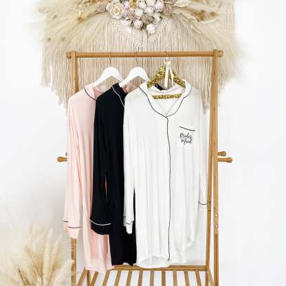 Bride Getting Ready Shirt Outfit for Bride Shirt Long Button Down Bridal Shower Gift for Bride to Be Mrs Pajamas for the Bride-ilovevango