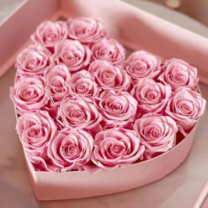Preserved Rose Heart - Roses - Preserved Flowers - Heart Gift Box - Acrylic Rose Box - Forever Flower-ilovevango