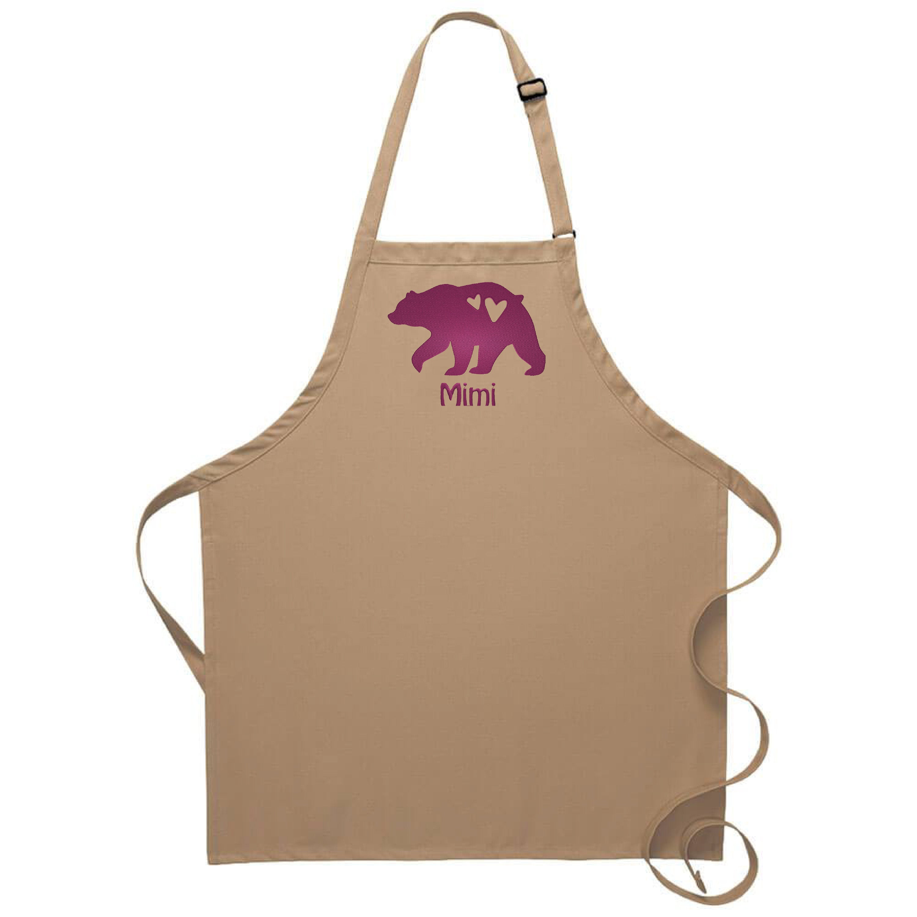 Mama Bear Apron Personalized Name Customizable Embroidered Kitchen Apron With Pockets And Adjustable Neck Perfect Mothers Day Gift For Her-ilovevango