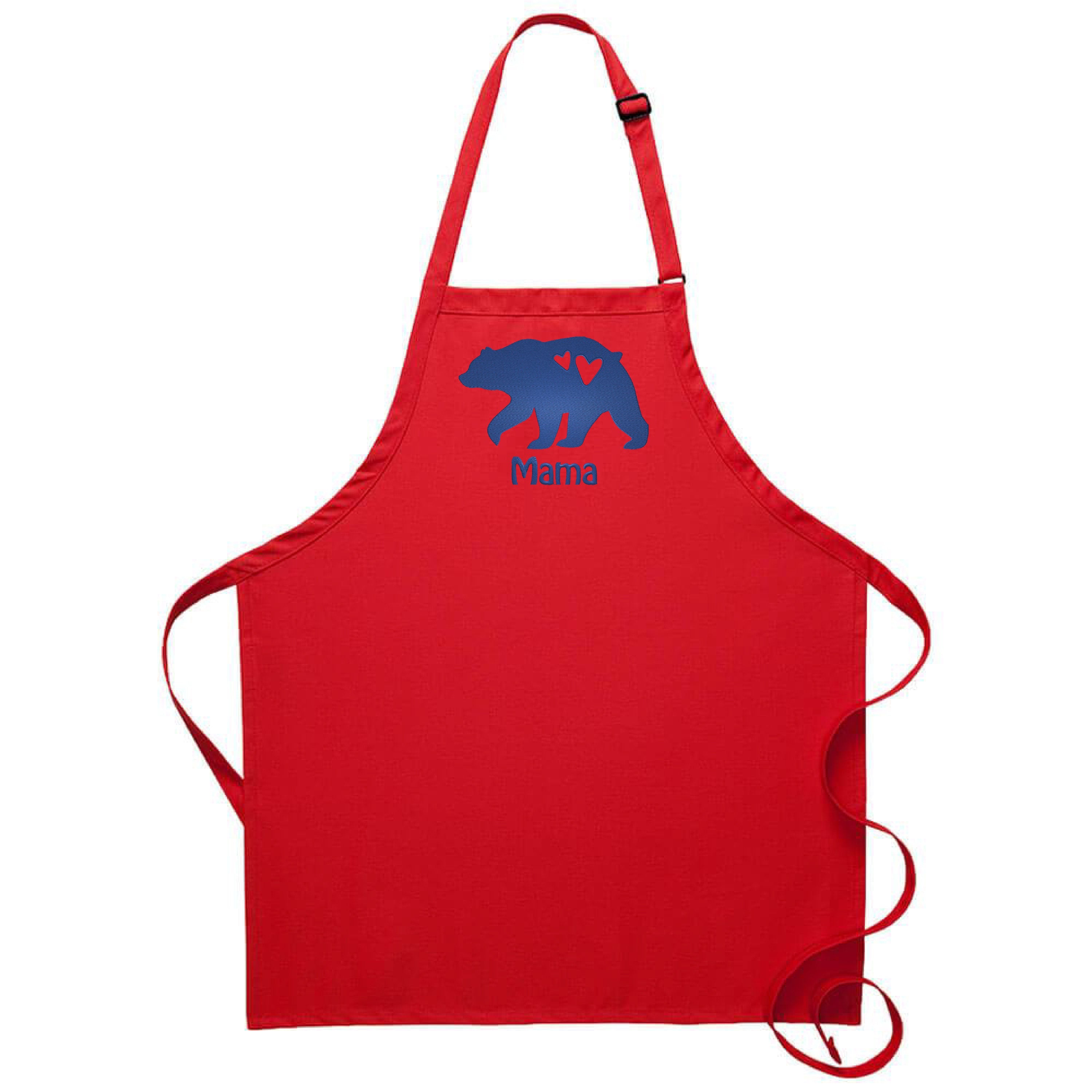 Mama Bear Apron Personalized Name Customizable Embroidered Kitchen Apron With Pockets And Adjustable Neck Perfect Mothers Day Gift For Her-ilovevango