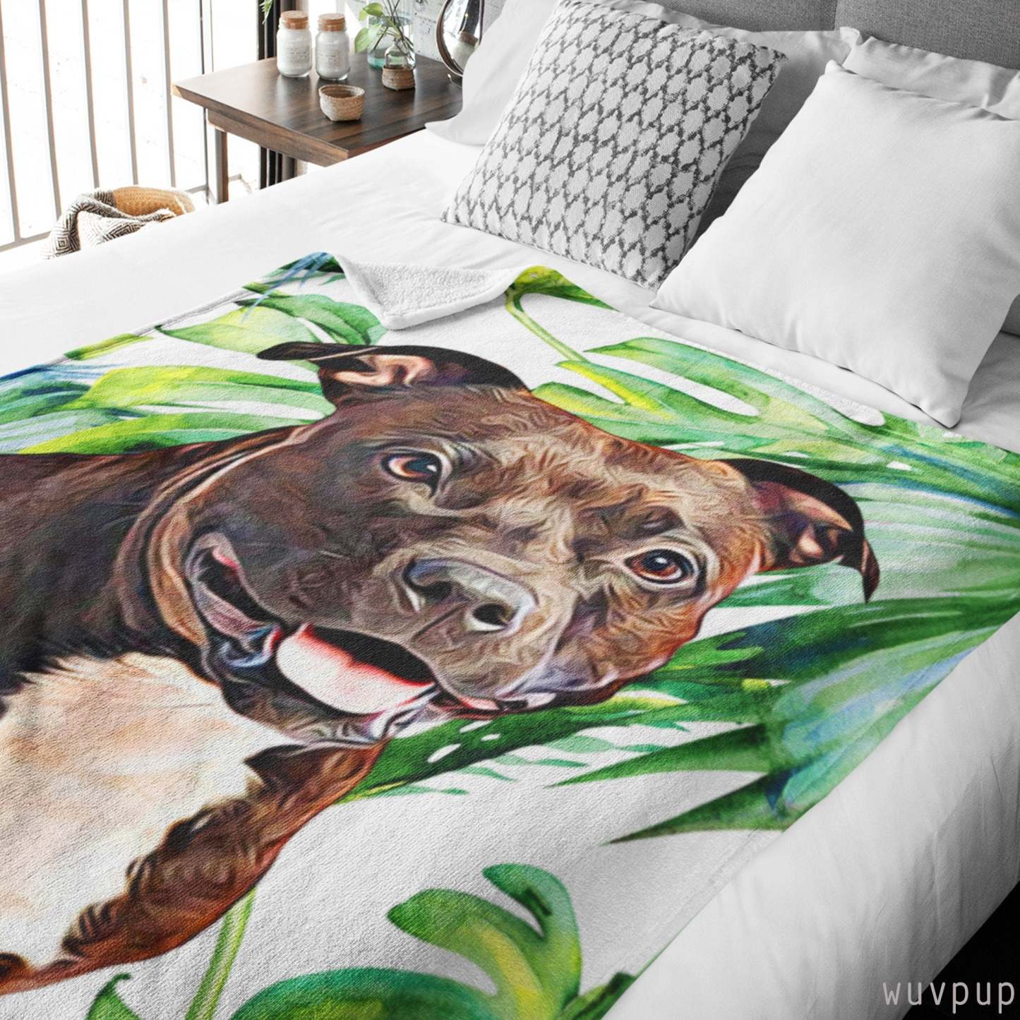 Custom Dog Blanket, Pet Blanket, Made from your Photo, Dog Lover Gifts, Dog Mom Gift, Pet Lover Gifts-ilovevango