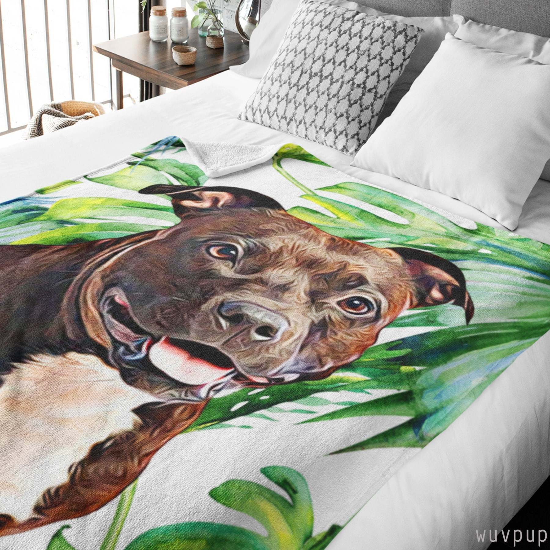 Custom Dog Blanket, Pet Blanket, Made from your Photo, Dog Lover Gifts, Dog Mom Gift, Pet Lover Gifts-ilovevango