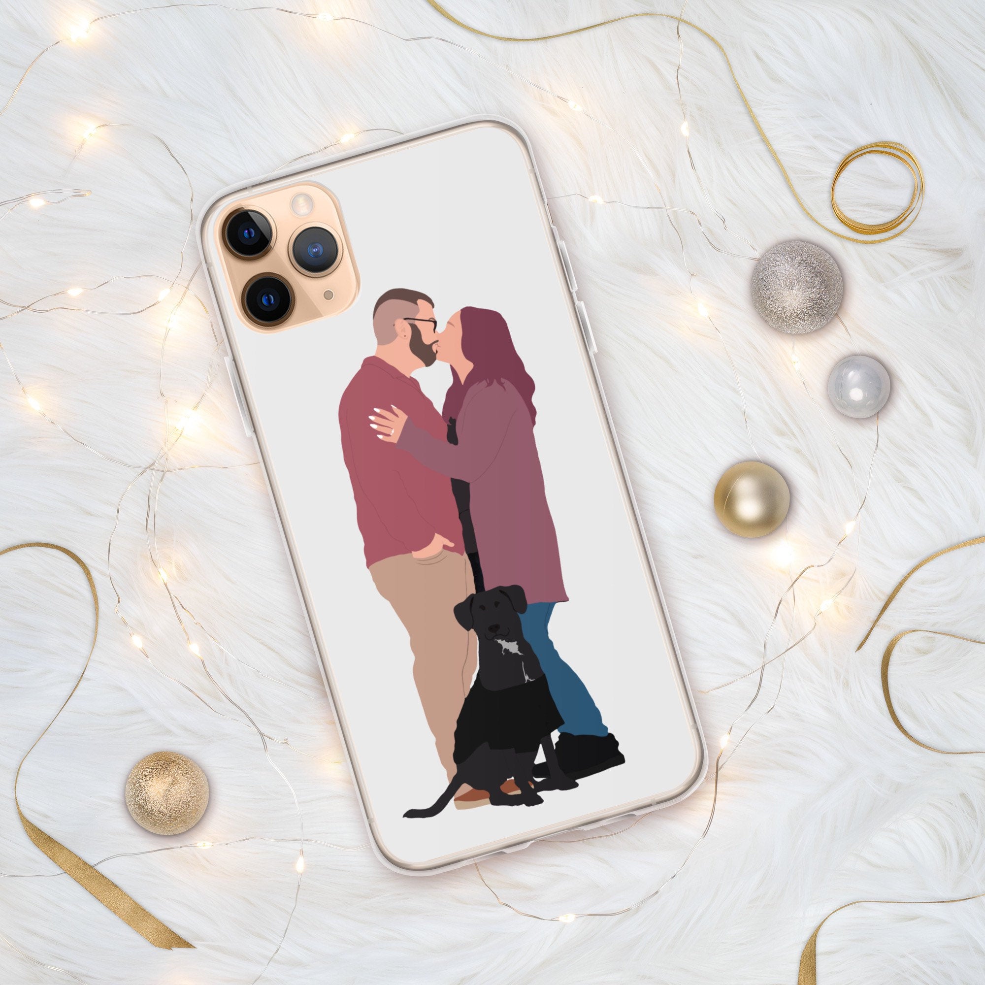 Custom Faceless Portraits-Custom Minimalist Portrait Phone Case-Custom Gifts