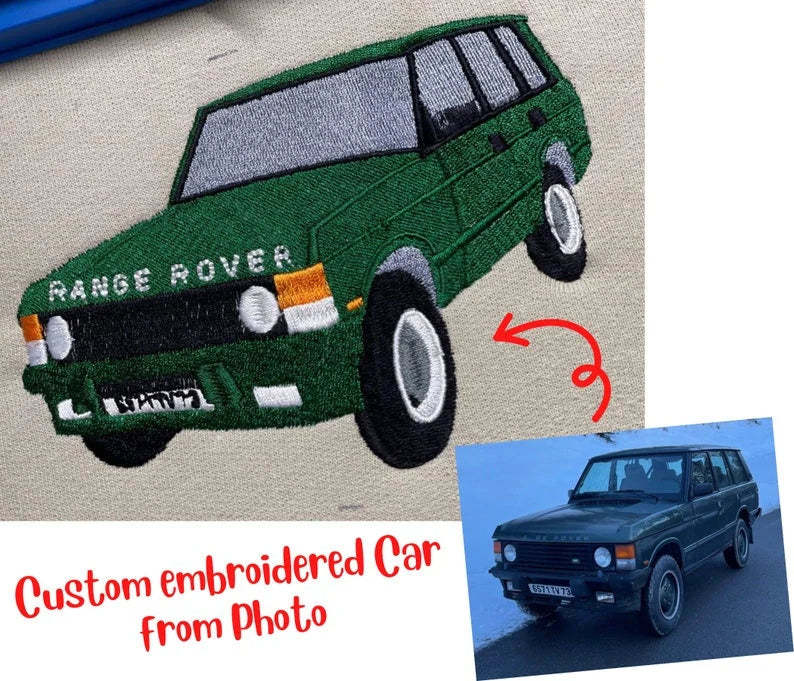 Custom Embroidered Car Hoodie, The Perfect Gift for Car Lovers - a Personalized Embroidered Sweatshirt, Dad Gift, Gift For Him-ilovevango