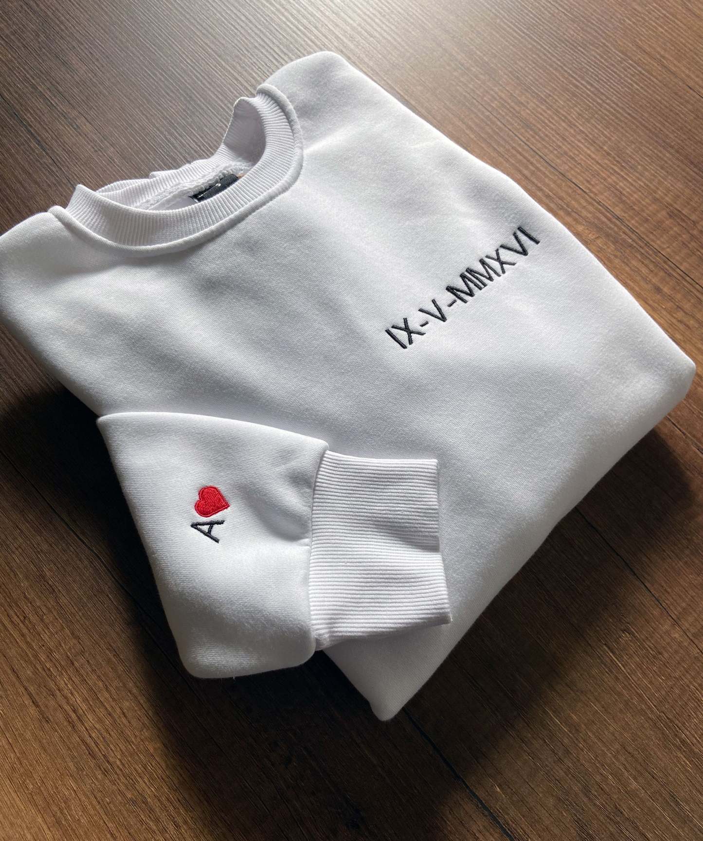 Roman Numeral Hoodie, Couple Sweatshirt, Personalized Embroidered Sweatshirt, Embroidery Sweatshirt, Couple Love Custom Sweatshirt-ilovevango
