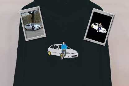 Gift for Boyfriend Embroidered by Car Family Couple Photo Portrait Hoodie Embroidery Photography Crewneck Sweatshirt Romantic Custom-ilovevango