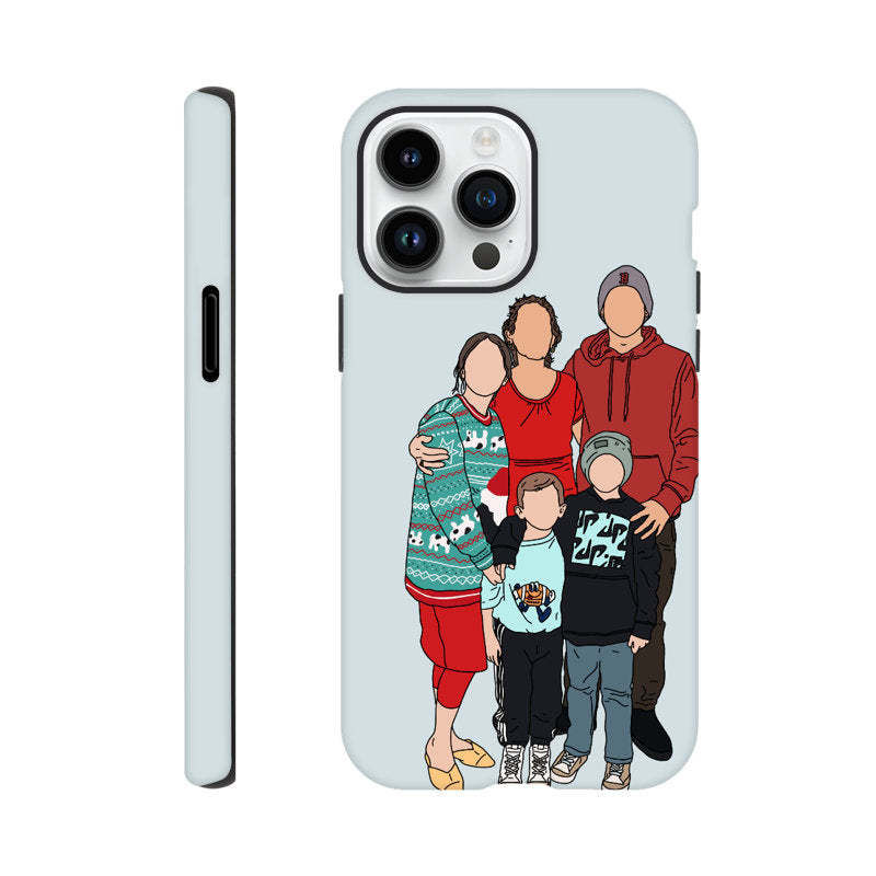Custom Phone Case | Couple Portrait | Faceless Portrait Print | Digital Portrait | Personalised Photo | Custom Pet Phone Case | Tough Case-ilovevango