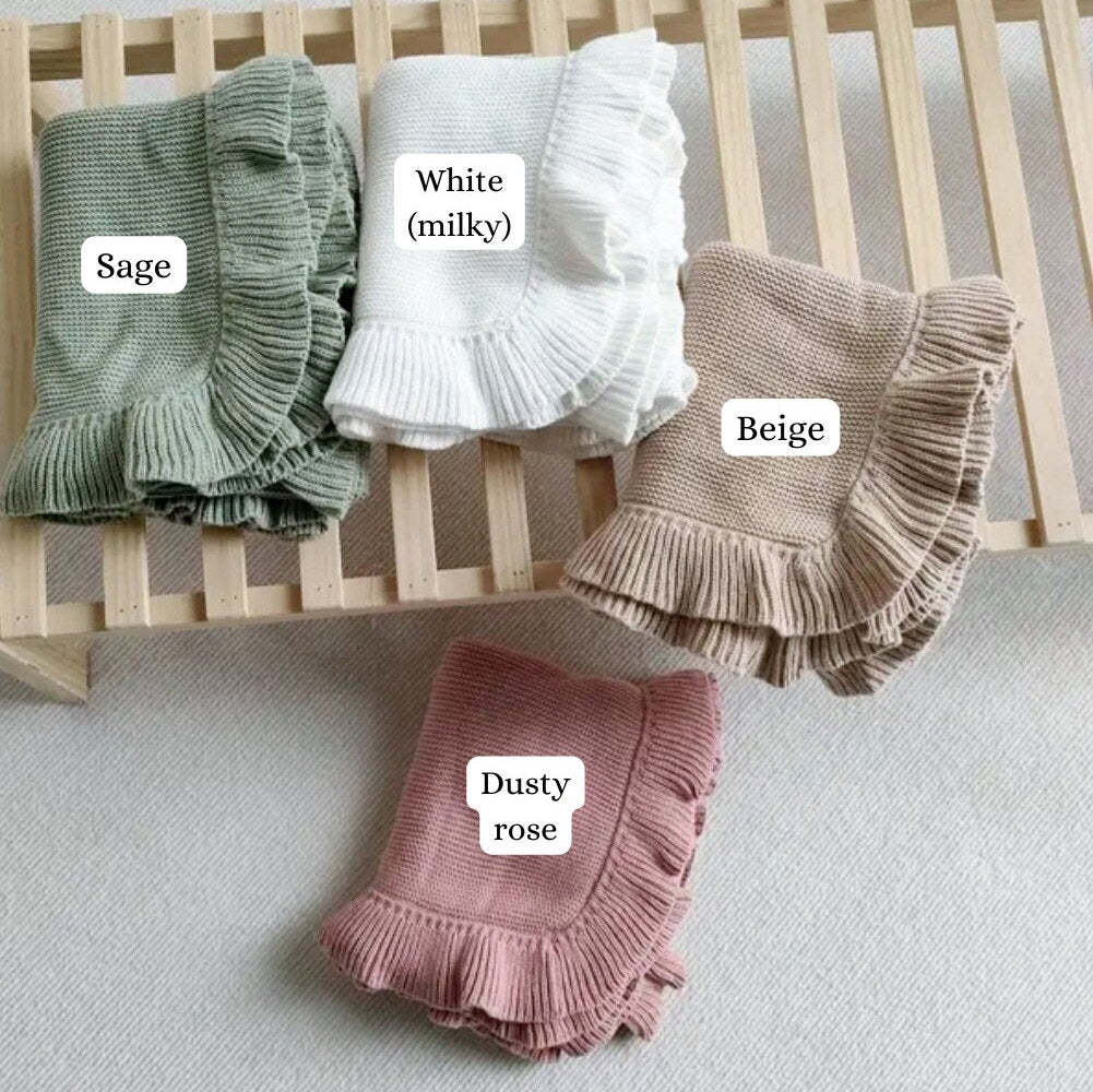 Baby blanket /Embroidered Blanket / Soft Custom Personalized baby blanket / Embroidered Knitted Baby Blanket / Soft Custom Baby Shower Gift-ilovevango
