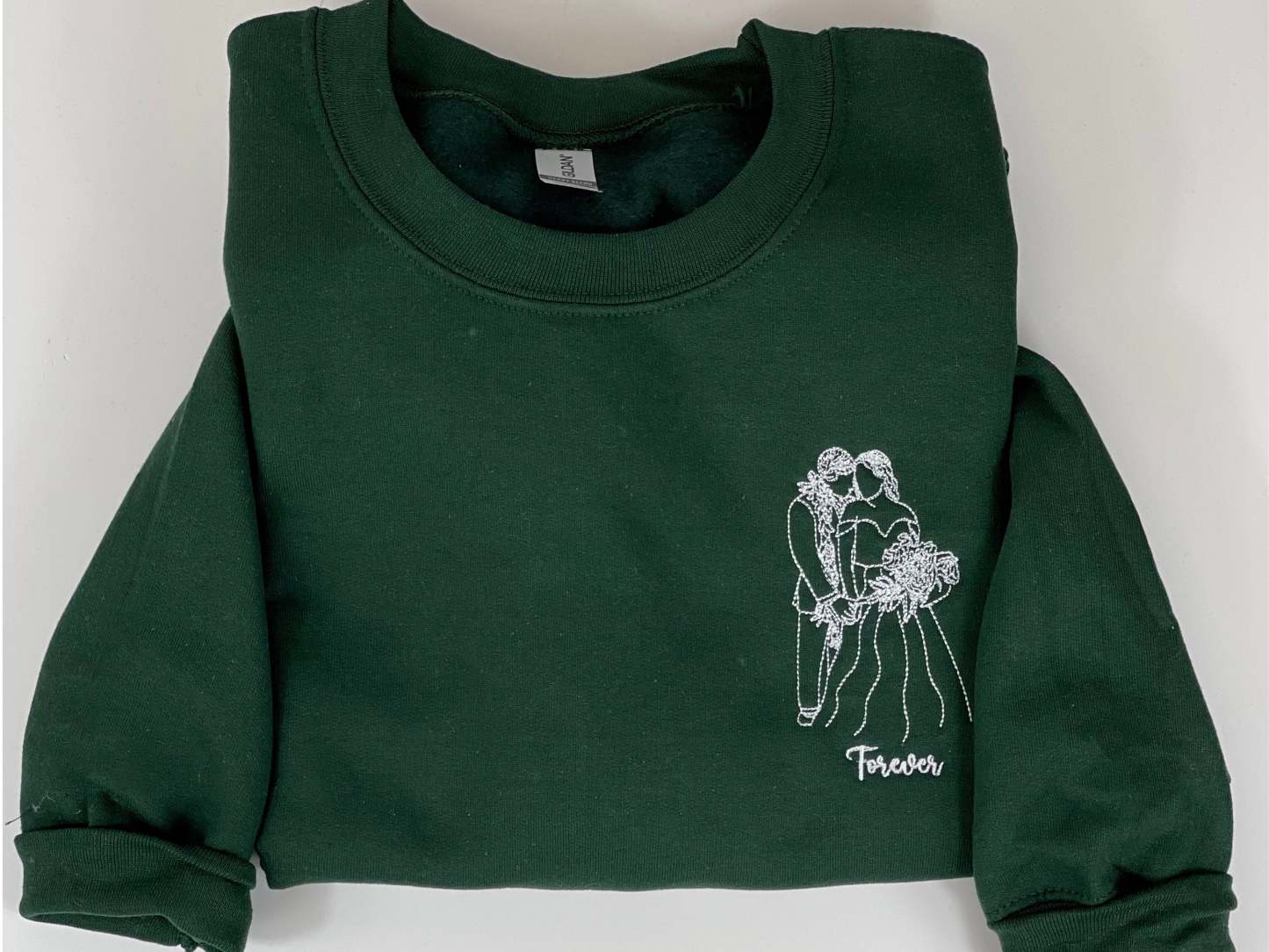 Custom Embroider Sweatshirt Outline Photo, Valentine Date Gift For Couple, Personalized Portrait From Photo Tshirt Couple Hoodie For Him Her-ilovevango