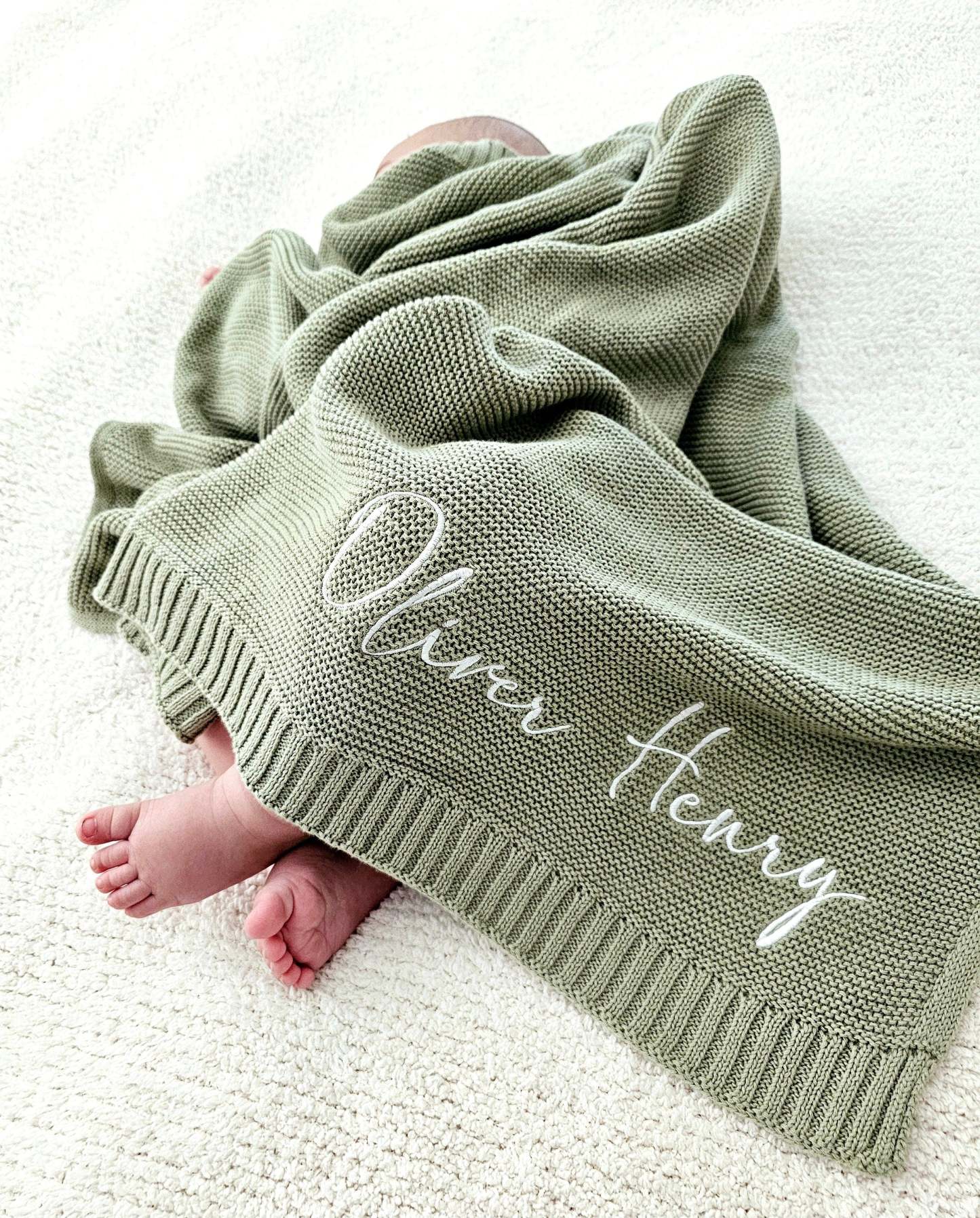 Baby Blanket, Baby Gift, Newborn Gift, Personalized Name, Stroller Blanket, Newborn Baby Gift, Soft Breathable Cotton Knit, Baby Shower Gift-ilovevango