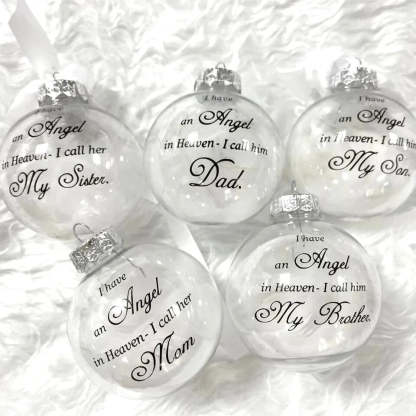 Angelic Love Memorial Personalized Christmas Ornament For Loved Ones Perfect Christmas Gift Honour A Lost Loved One-ilovevango