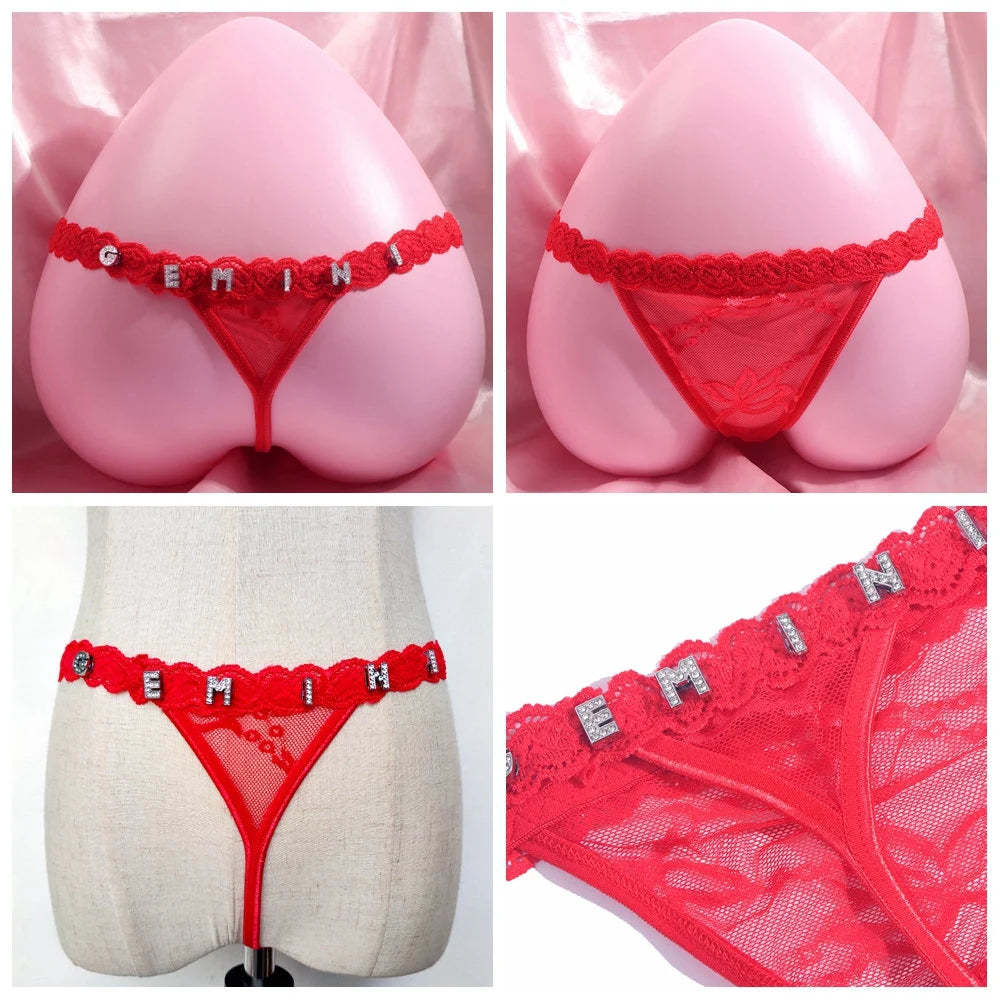 Custom Crystalized Thong Personalized Thong with Name