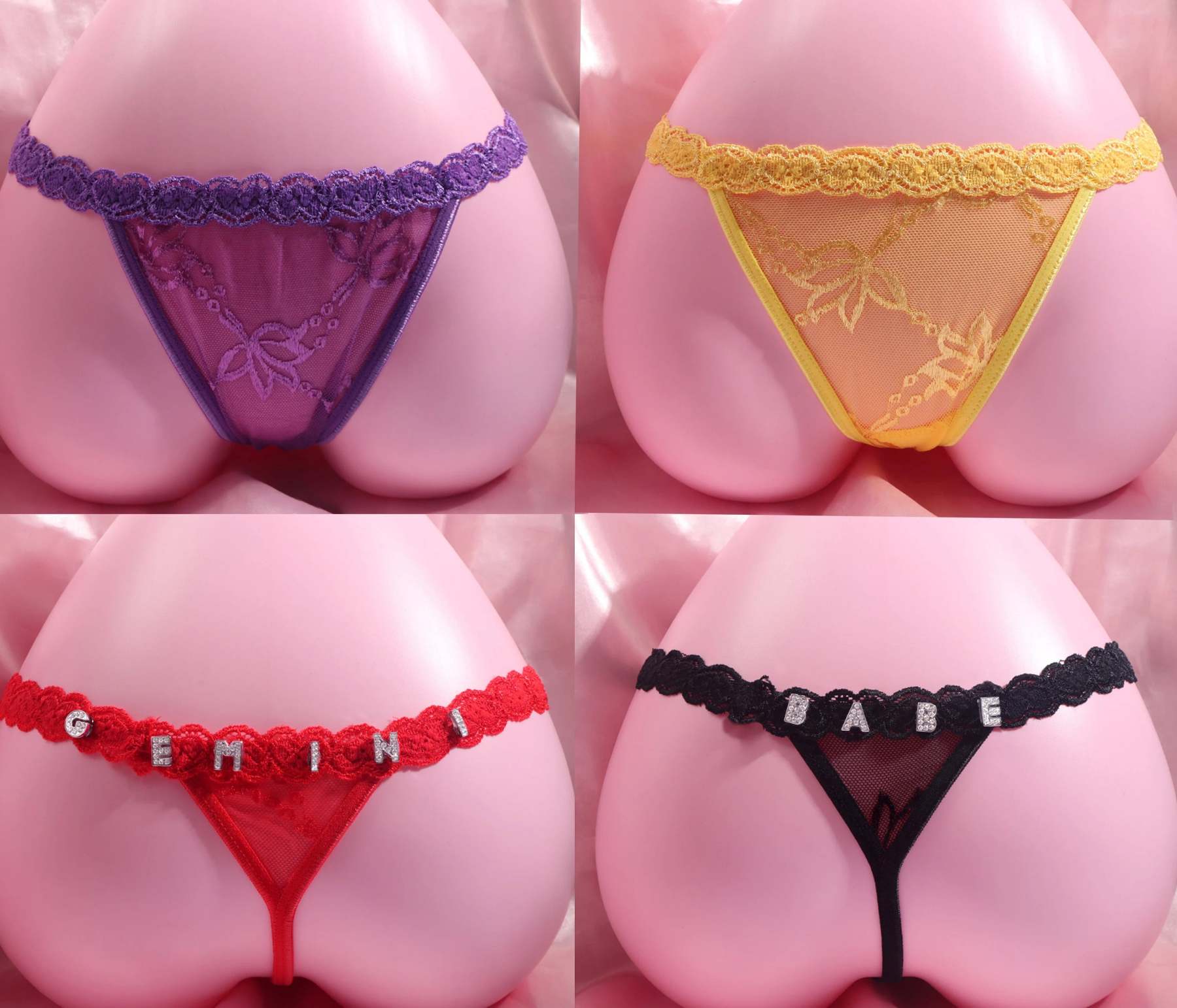 Custom Crystalized Thong Personalized Thong with Name