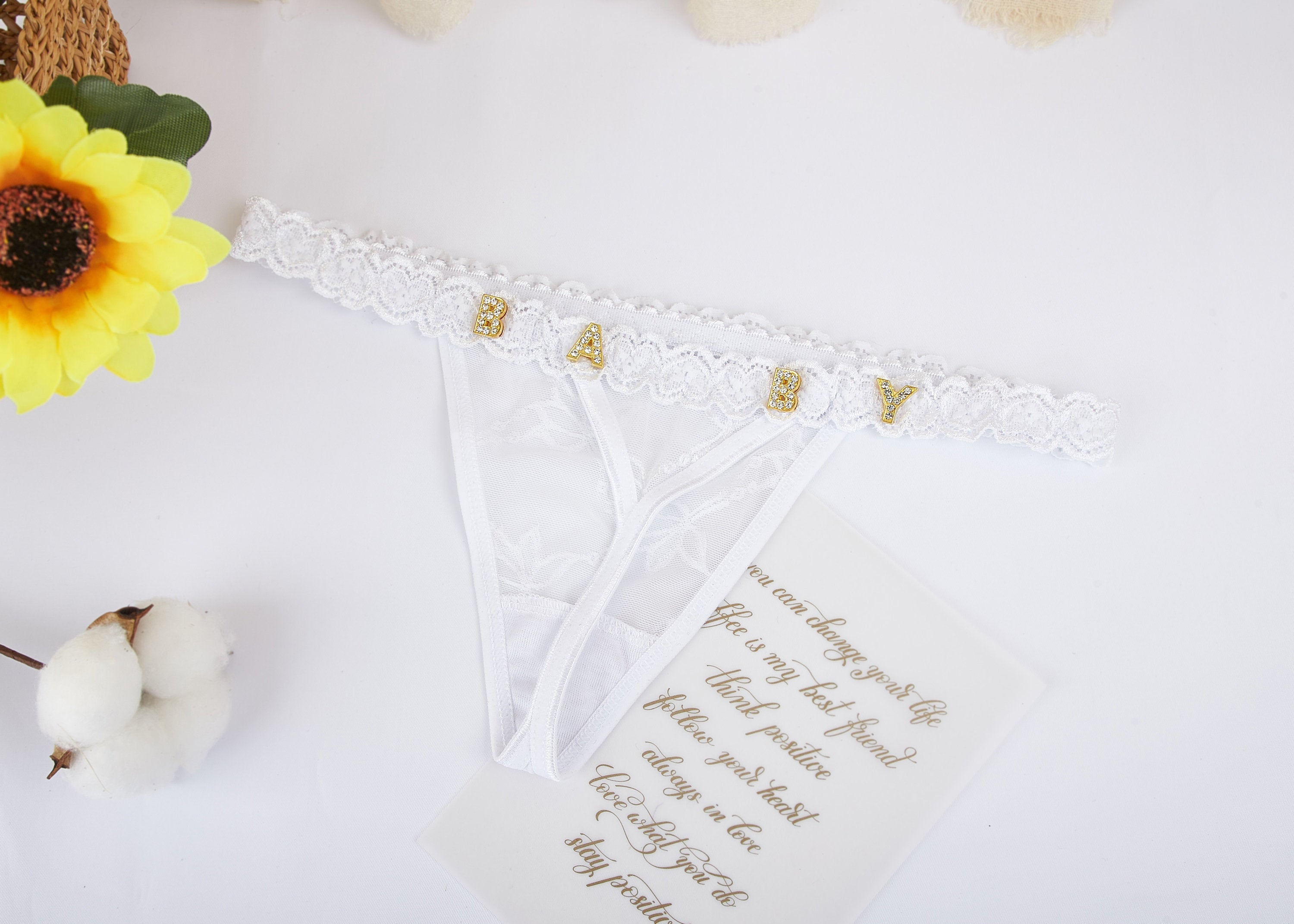 Custom Crystalized Thong Personalized Thong with Name