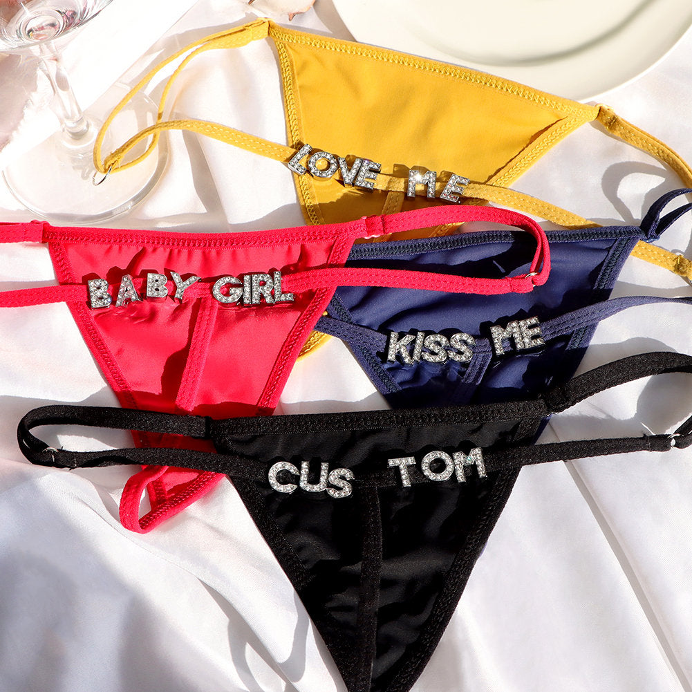 Customized Thong Chain, Thong Bikini, Custom Name Belly Chain, Personalized Waist Chain, Bikini Chain, Body Jewelry, New Year Gift for Her-ilovevango