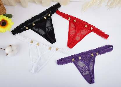 Custom Crystalized Thong Personalized Thong with Name