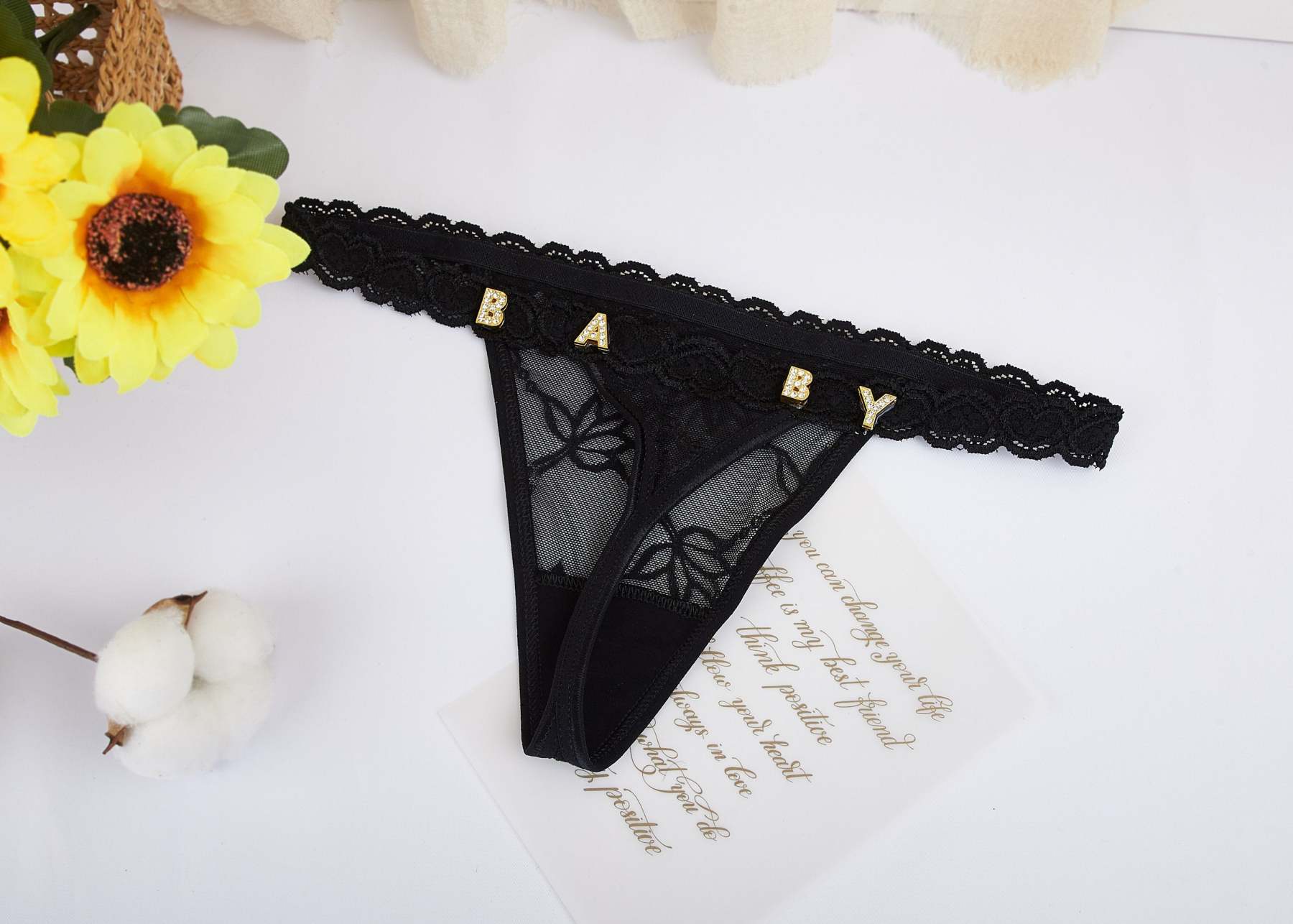 Custom Crystalized Thong Personalized Thong with Name
