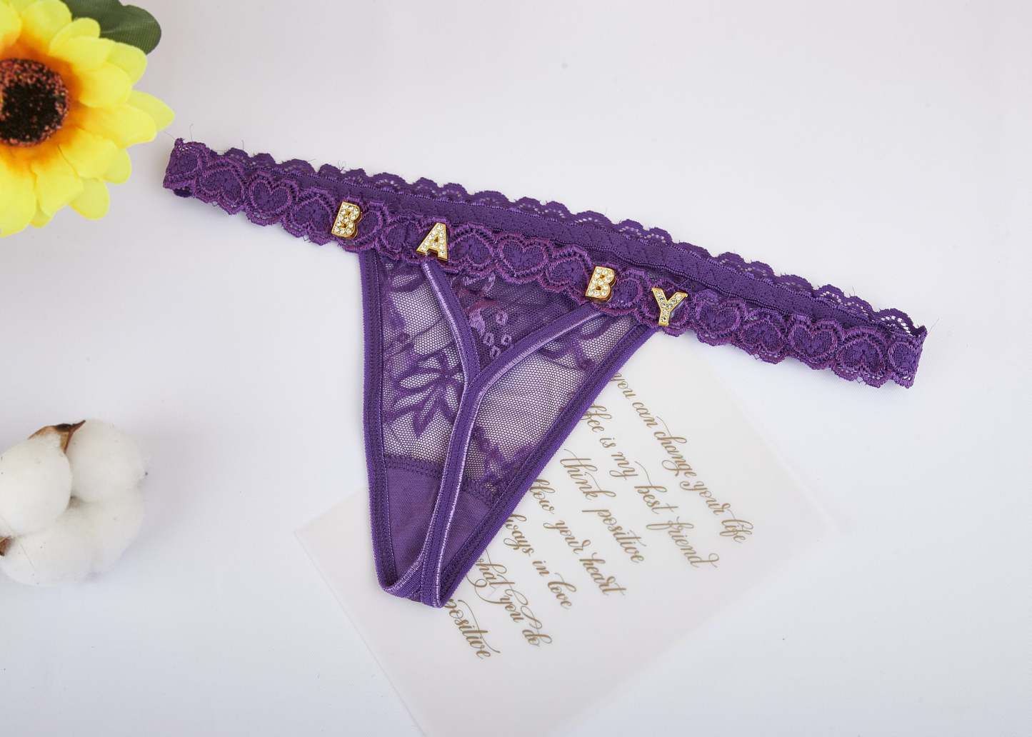 Custom Crystalized Thong Personalized Thong with Name