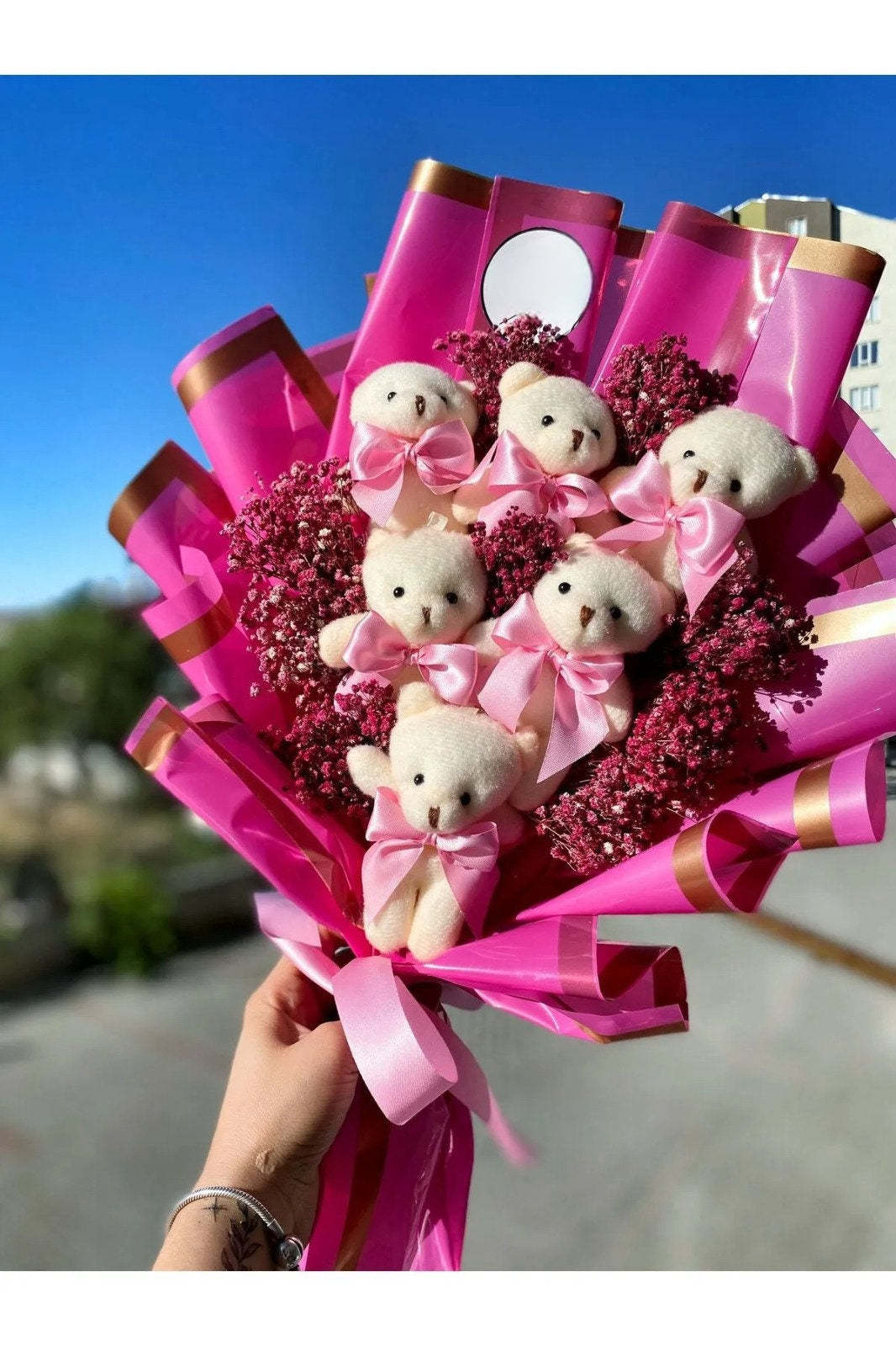 Little Bear Flowers, Plush Bear Flower Bouquet, Love Bear Flower Bouquet