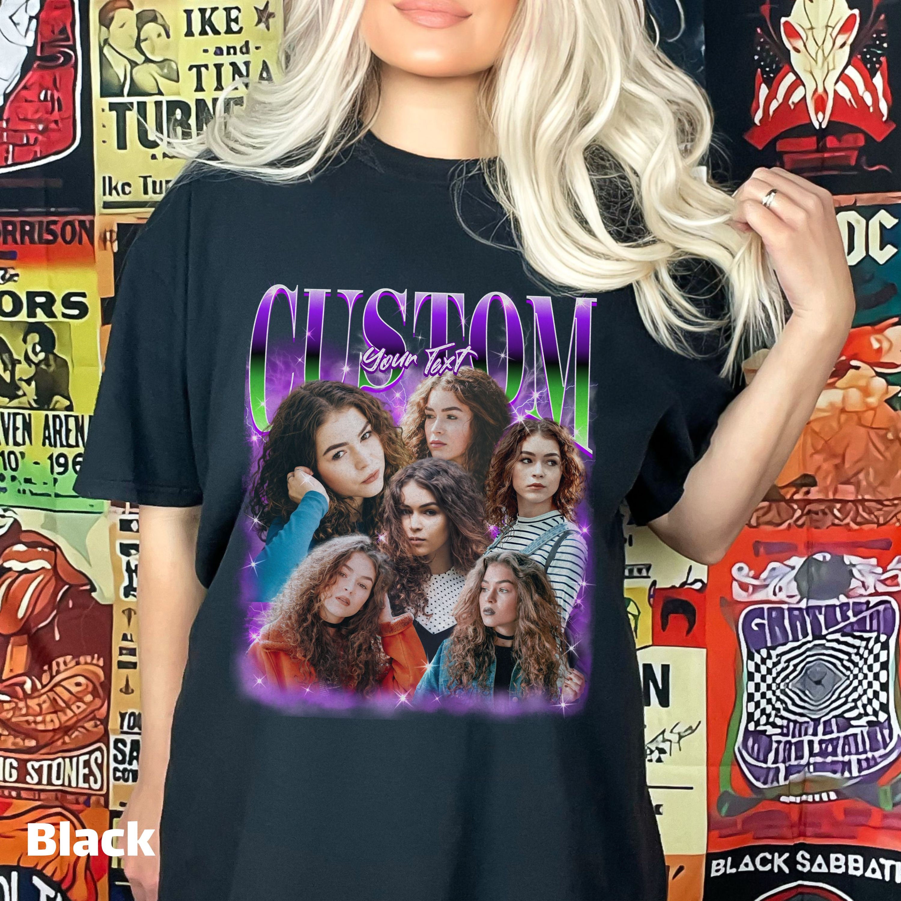 Custom 90s Bootleg Comfort Colors Shirt Personalized Name and Photo, Vintage Graphic Y2K Bootleg Rap Tee, Funny Boyfriend Girlfriend Tshirt-ilovevango