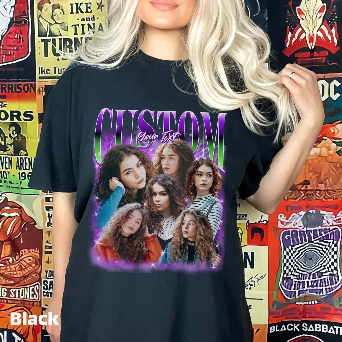 Custom 90s Bootleg Comfort Colors Shirt Personalized Name and Photo, Vintage Graphic Y2K Bootleg Rap Tee, Funny Boyfriend Girlfriend Tshirt-ilovevango