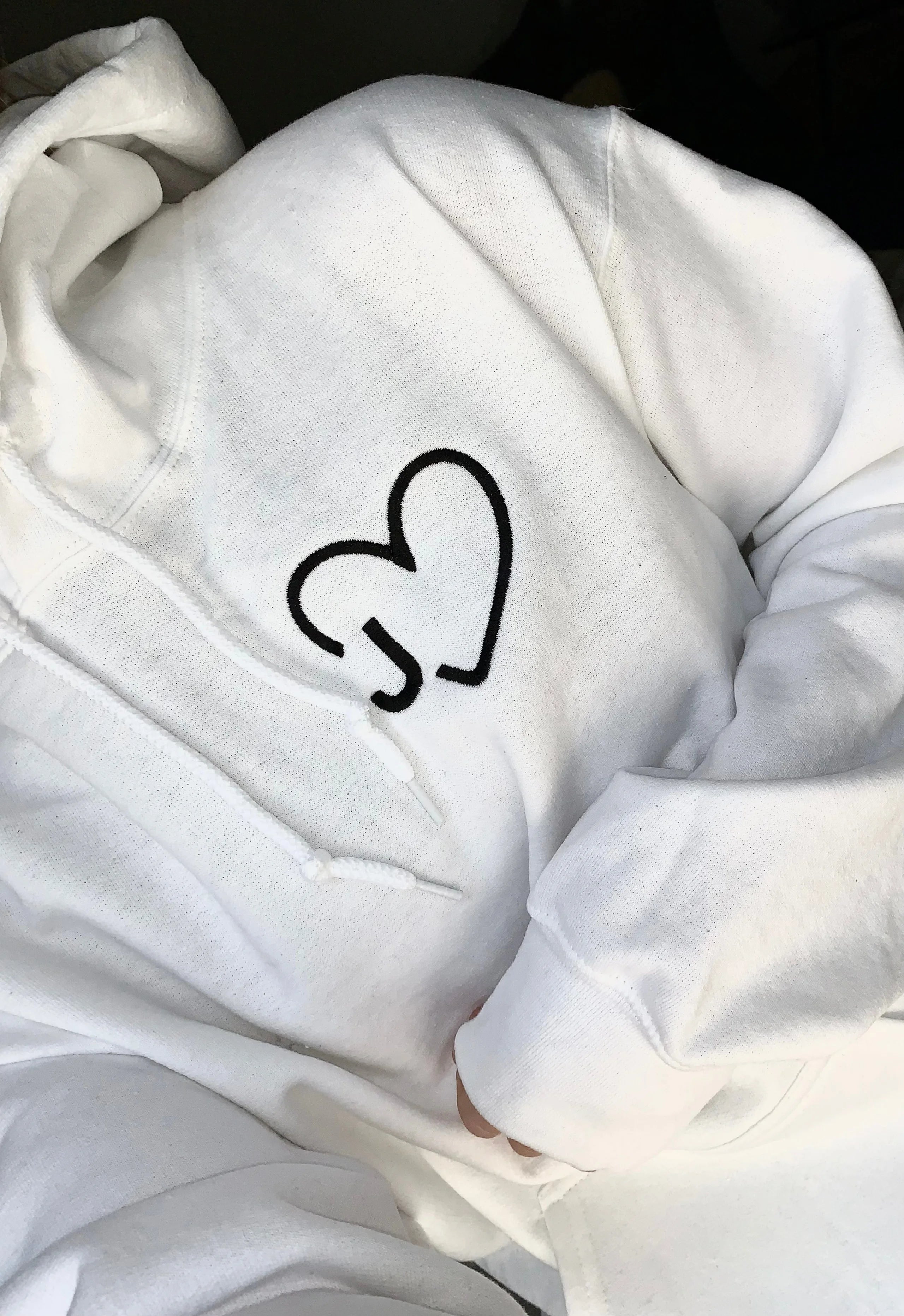 Heart Initials Matching Couples Embroidery-ilovevango