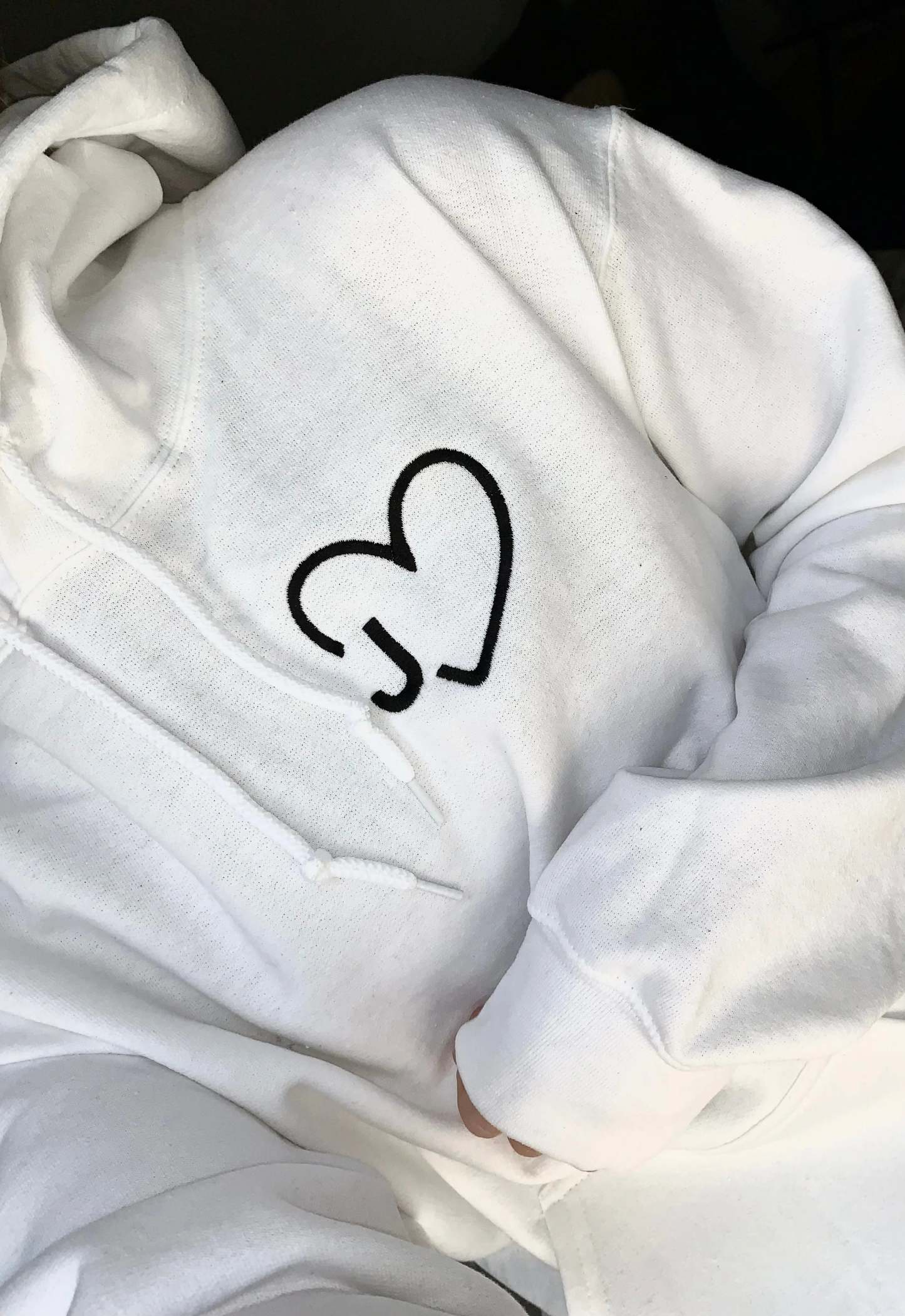 Heart Initials Matching Couples Embroidery-ilovevango