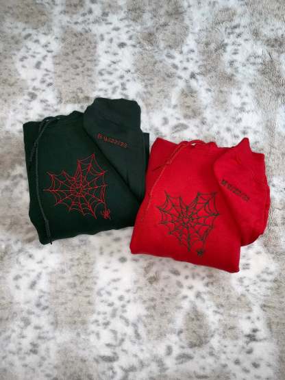 Customizable Matching Spider Web Heart For Besties And Couples-ilovevango