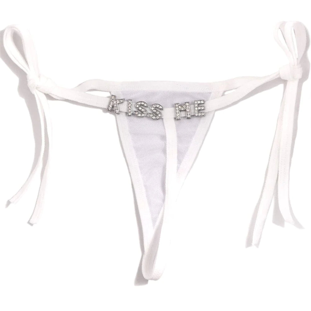 Personalized Name Letters Thongs G-string Thongs for Women Panties Soft Side Tie Lingerie Briefs Multicolor Panties Sexy Jewelry-ilovevango