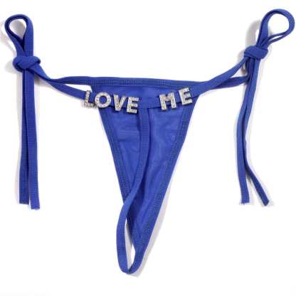 Personalized Name Letters Thongs G-string Thongs for Women Panties Soft Side Tie Lingerie Briefs Multicolor Panties Sexy Jewelry-ilovevango