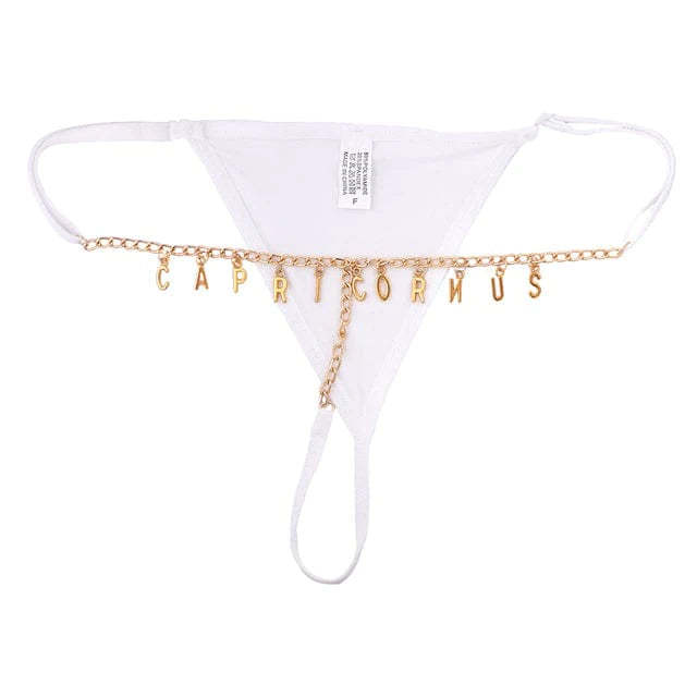 Personalized Name Thong Waist Body Jewelry Custom Letter Charm G-String Panties Women Body Chain Lingerie Gift For Her-ilovevango