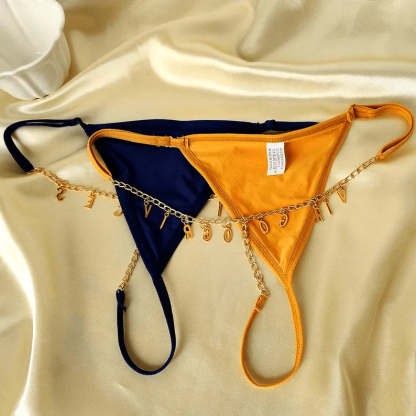 Personalized Name Thong Waist Body Jewelry Custom Letter Charm G-String Panties Women Body Chain Lingerie Gift For Her-ilovevango