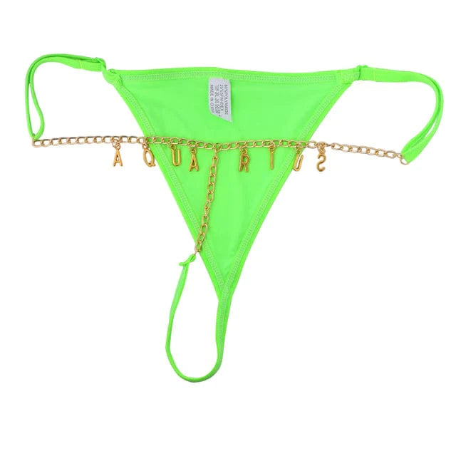 Personalized Name Thong Waist Body Jewelry Custom Letter Charm G-String Panties Women Body Chain Lingerie Gift For Her-ilovevango