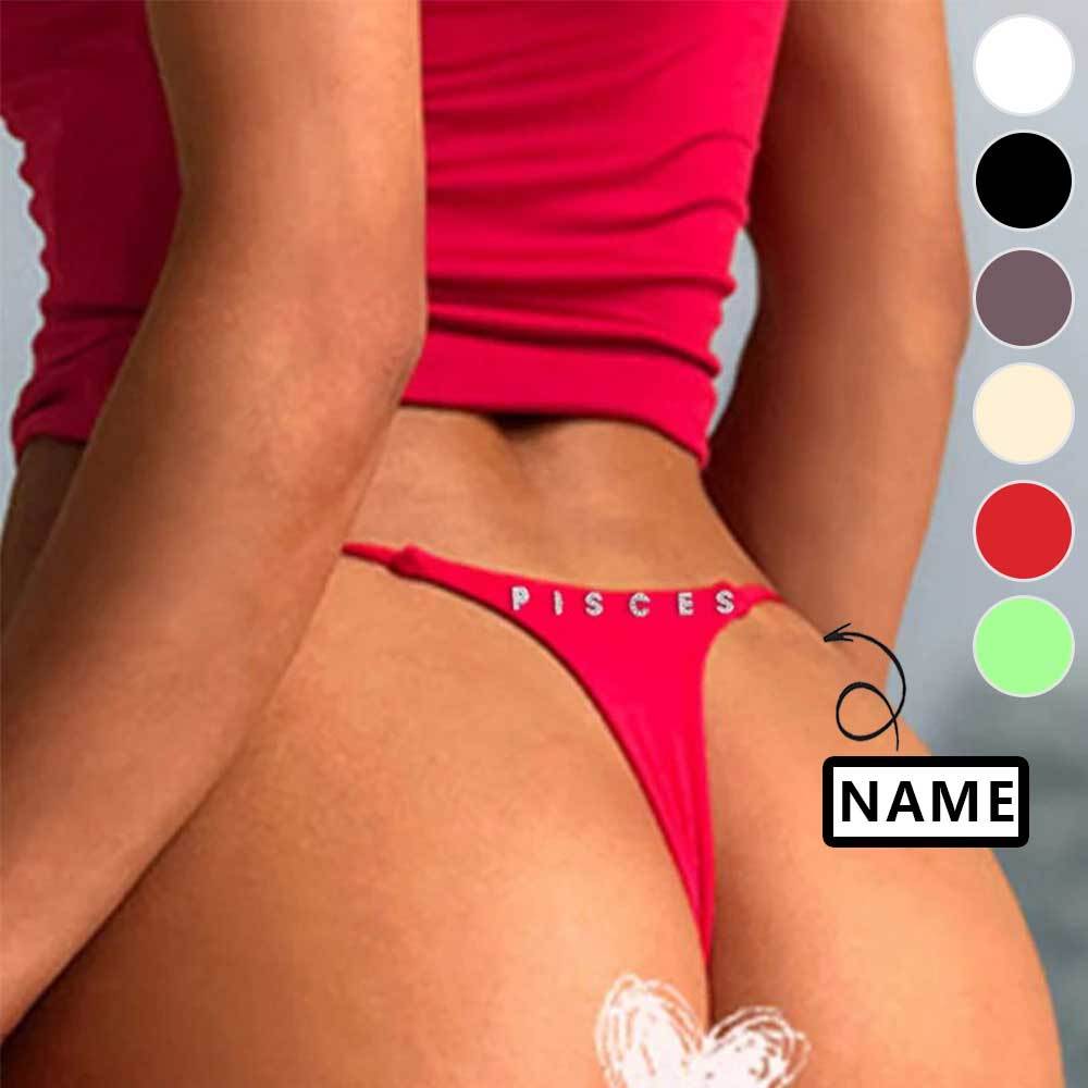 Custom Thong Panties with Name Personalized Crystal 26 Initial DIY Letter Underwear for women Waist Chain Body Jewelry Gifts for Her-ilovevango