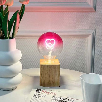 Custom Text Light and Shadow Love Dimmable Bedside Lamp