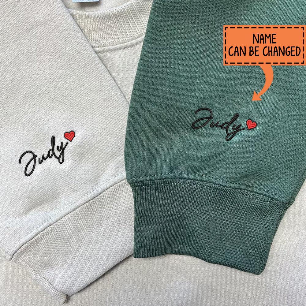 Custom Milk And Mocha Bears Embroidered Sweatshirt For Couples