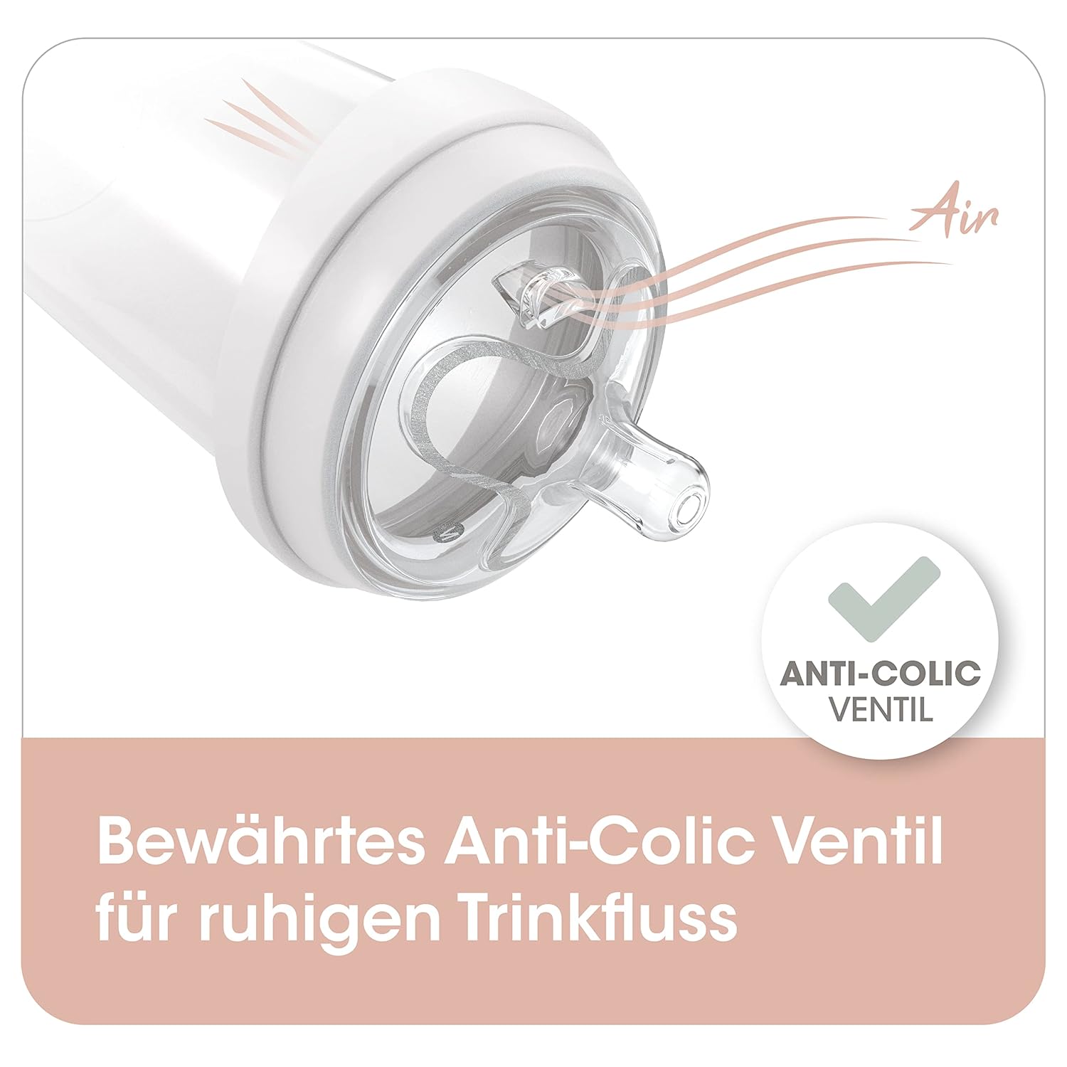 SHOPPULSE First moments Weithalssauger Silikon, Sauglochgröße L: schneller Trinkfluss, der Mutterbrust nachempfunden, 1 Stück