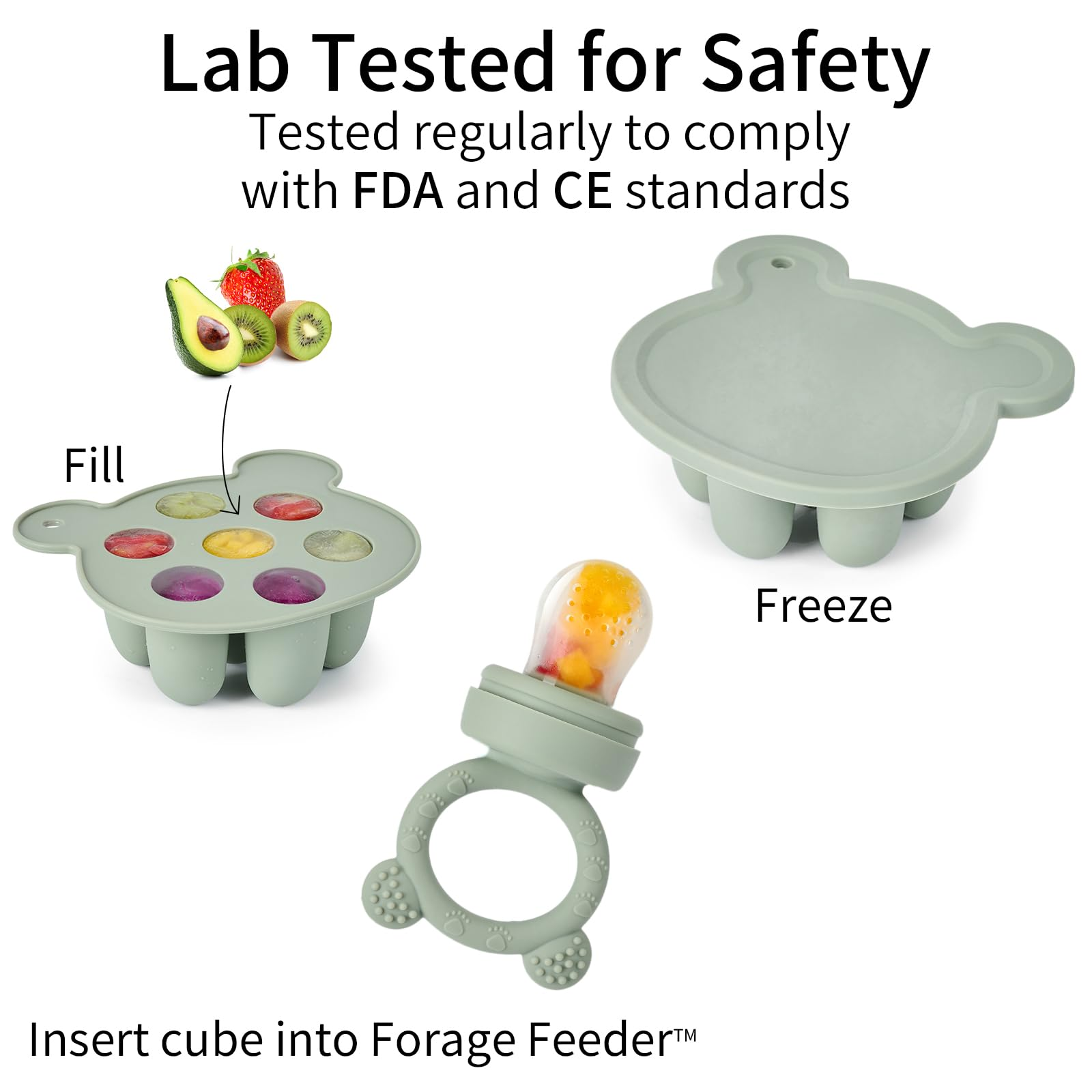 SHOPPULSE Silikon Fruchtsauger Baby: Schnuller und Muttermilch, Eis am Stiel, Gefrierschrank, Aufbewahrungsbehälter für Babynahrung, Eiswürfel für Babyzahnen und Selbstfütterung