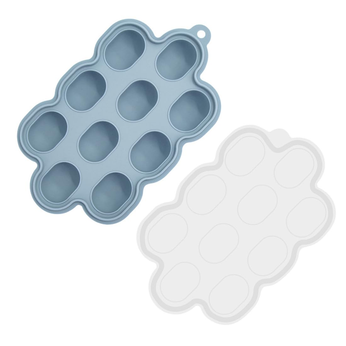 SHOPPULSE Silikon Nibble Gefrierschalen Eiswürfelform mit Deckel Babynahrungs-Aufbewahrungsbehälter Baby Muttermilch Zahnen Popsicle Formen für Hausgemachte Babynahrung
